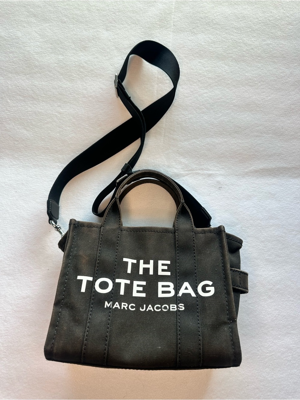Marc Jacobs Small Canvas The Tote Bag Black Crossbody Bag M0016493
